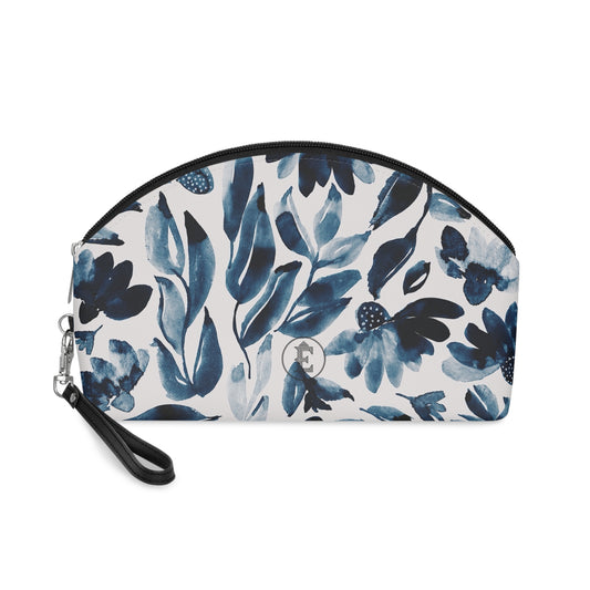 Floral Blues Makeup Bag